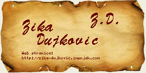 Žika Dujković vizit kartica